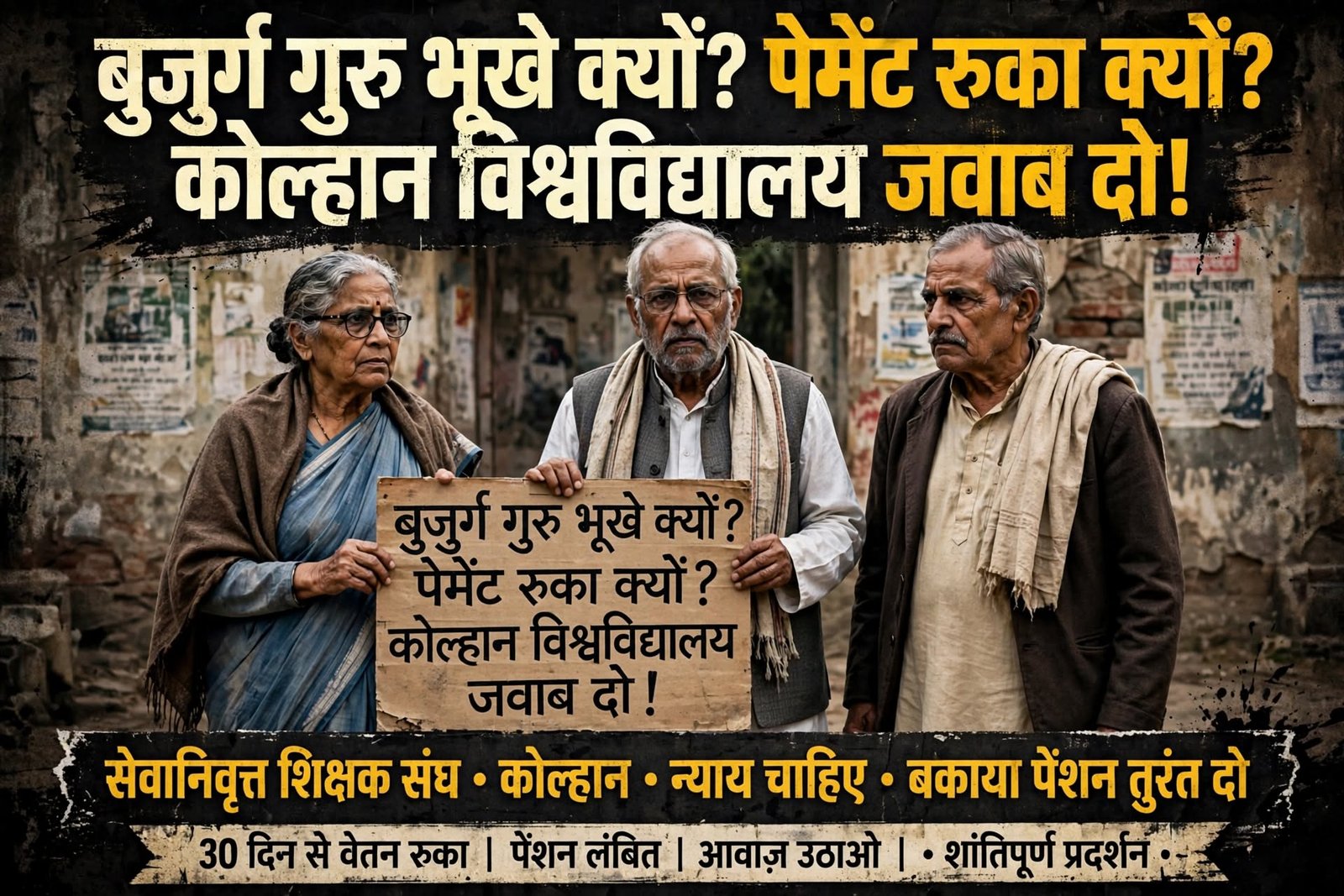 कोल्हान विश्वविद्यालय में गुरुजनों की पीड़ा: जिन्होंने संवारा संस्थान, आज वही न्याय के लिए धरने को मजबूर!