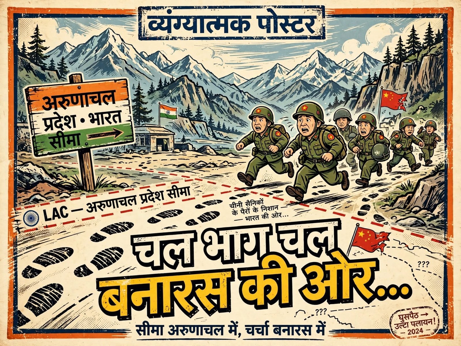 चीन जब तक बनारस में न घुसे, तब तक भारत में घुसपैठ कैसे मानी जाए?